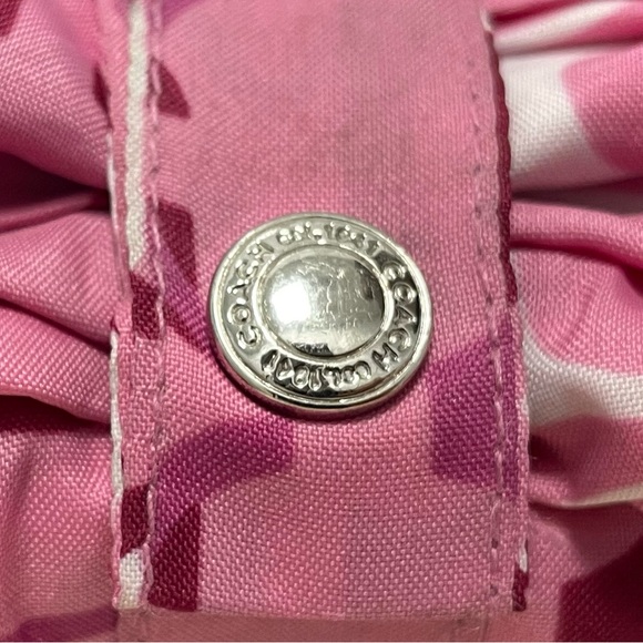 RETIRED PRE-OWNED COACH LOGO SIGNATURE PINK UMBRELLA - Picture 8 of 11